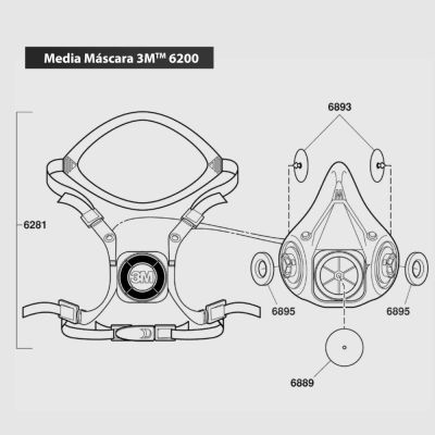 Recambios Media Máscara 3M™ 6200