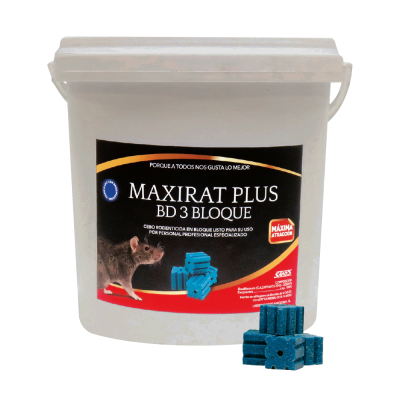 Maxirat Plus BD3 Bloque – Bloque Brodifacoum al 0,0025% - 5kg