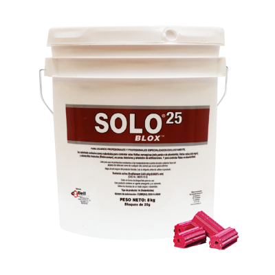 Solo® 25 Blox - Bloque Brodifacoum al 0,0025% - 8kg