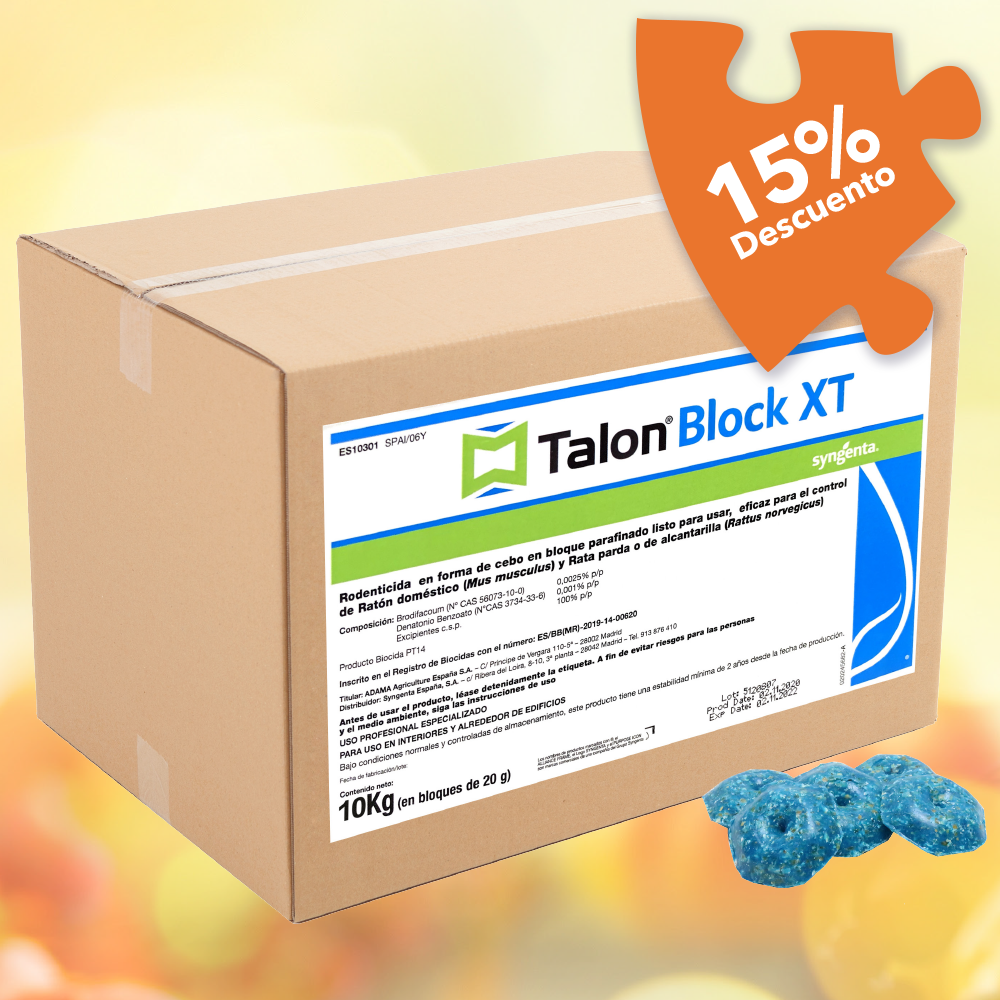 Talon® Block XT - Bloque Brodifacoum al 0,0025% - 10kg